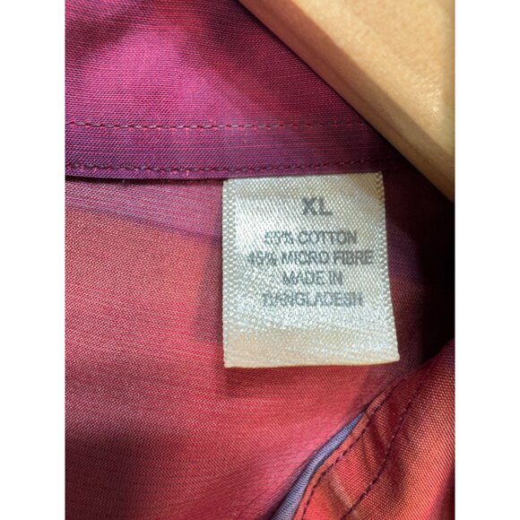 Mine Women's Button Down Shirt Long Sleeve Size XL Multicolor Plaid Lightweight - Picture 4 of 10